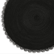 Load image into Gallery viewer, Dainty Home Chantilly 15" Round Woven Placemats Set of 6 - Durable, Reversible &amp; Non-Slip Table Mats
