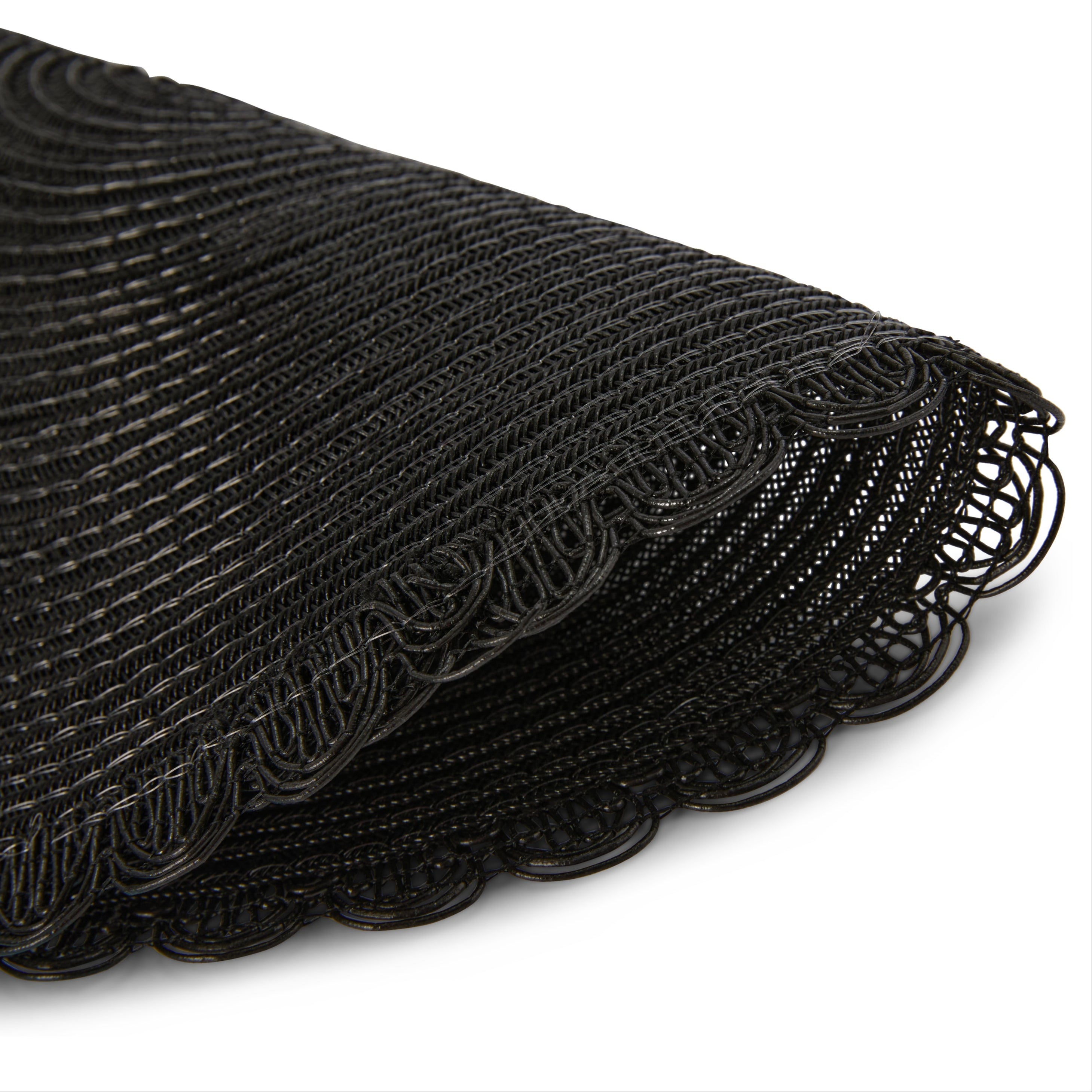 Dainty Home Chantilly 15" Round Woven Placemats Set of 6 - Durable, Reversible & Non-Slip Table Mats