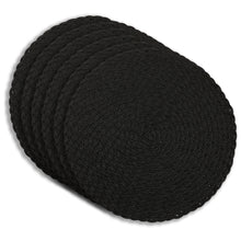 Load image into Gallery viewer, Dainty Home Classic 15" Round Woven Placemats Set of 6 - Durable, Reversible &amp; Non-Slip Table Mats

