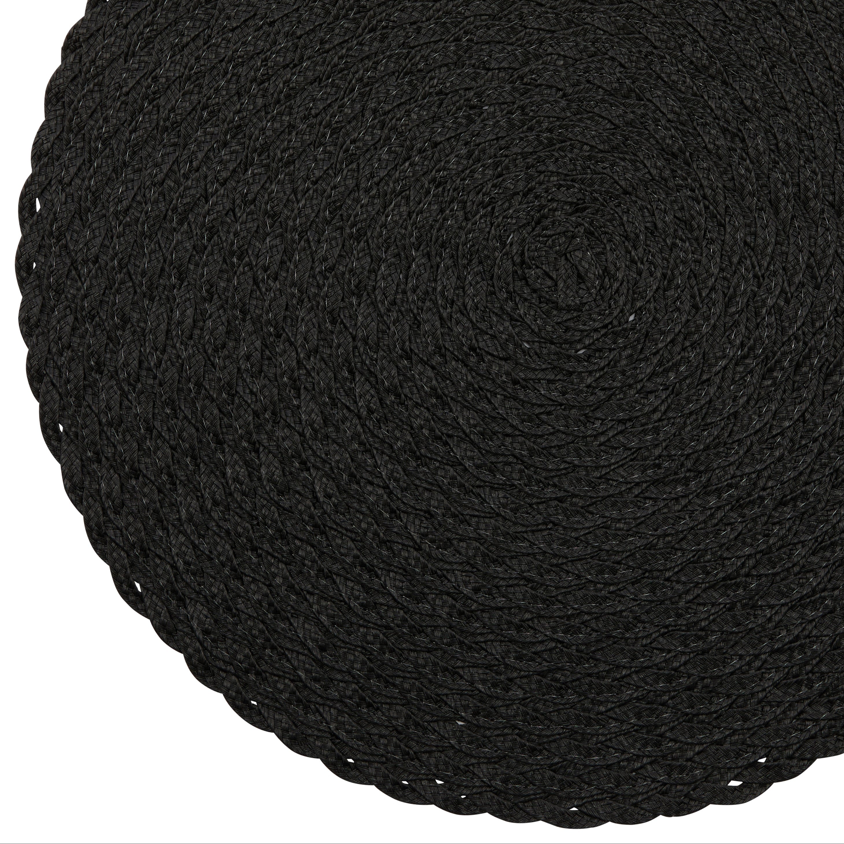 Dainty Home Classic 15" Round Woven Placemats Set of 6 - Durable, Reversible & Non-Slip Table Mats