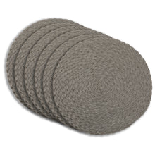 Load image into Gallery viewer, Dainty Home Classic 15" Round Woven Placemats Set of 6 - Durable, Reversible &amp; Non-Slip Table Mats
