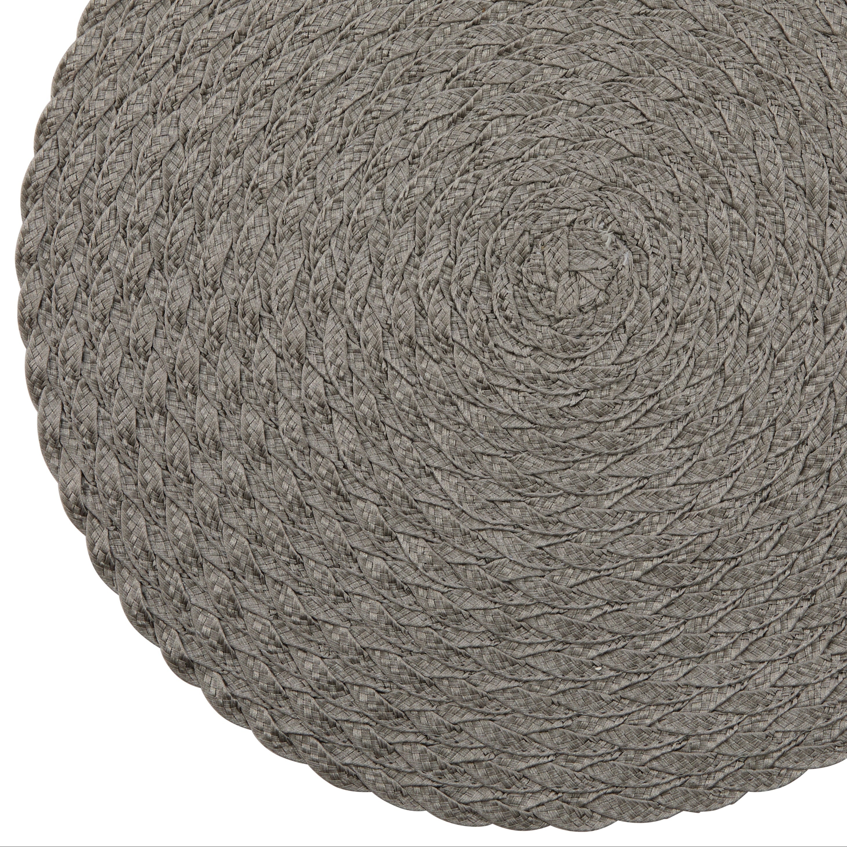 Dainty Home Classic 15" Round Woven Placemats Set of 6 - Durable, Reversible & Non-Slip Table Mats