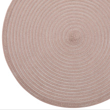 Load image into Gallery viewer, Dainty Home Lurex 15" Round Woven Placemats Set of 6 - Durable, Reversible &amp; Non-Slip Table Mats
