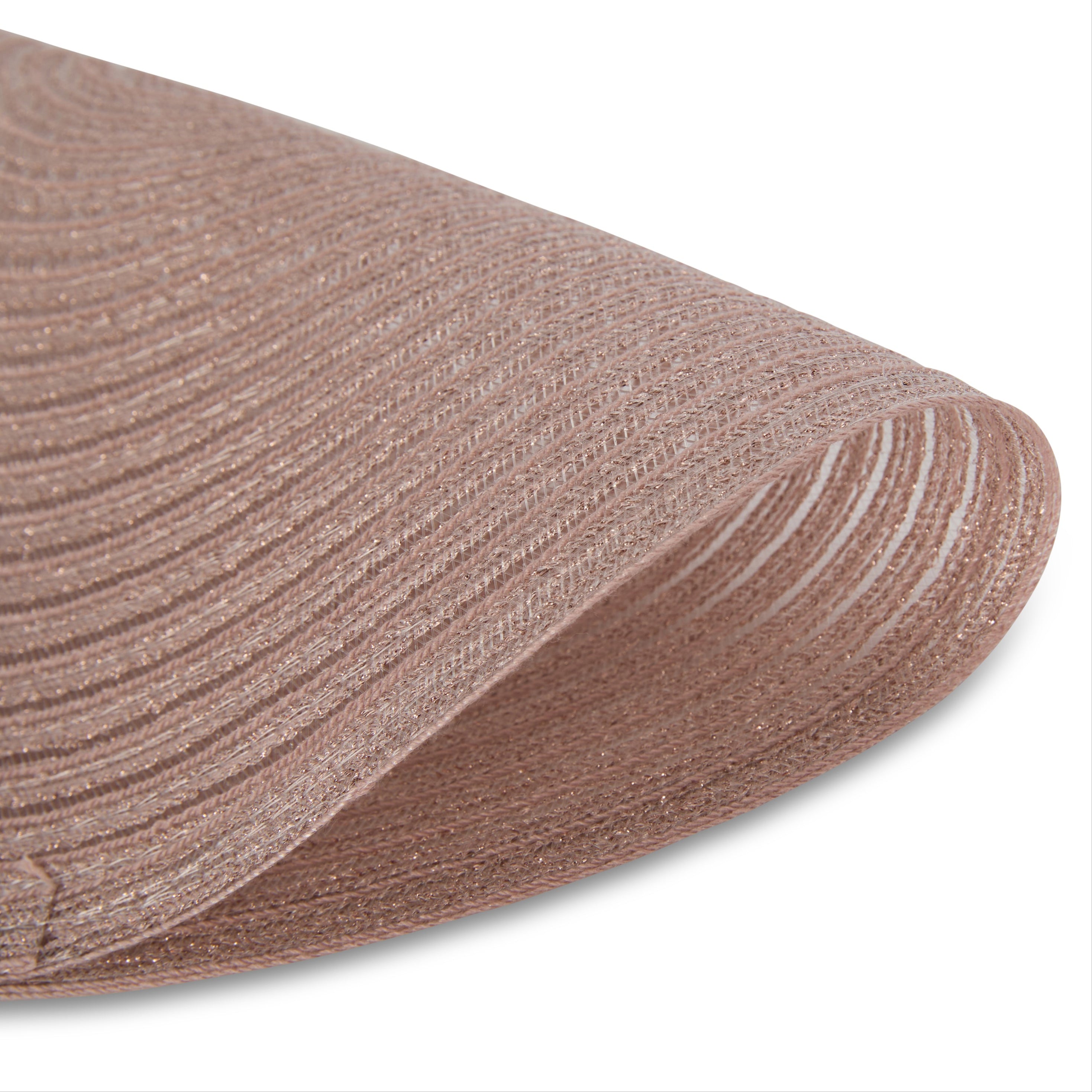 Dainty Home Lurex 15" Round Woven Placemats Set of 6 - Durable, Reversible & Non-Slip Table Mats