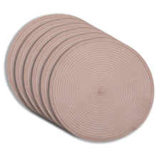 Load image into Gallery viewer, Dainty Home Lurex 15" Round Woven Placemats Set of 6 - Durable, Reversible &amp; Non-Slip Table Mats
