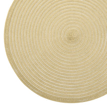 Load image into Gallery viewer, Dainty Home Lurex 15" Round Woven Placemats Set of 6 - Durable, Reversible &amp; Non-Slip Table Mats
