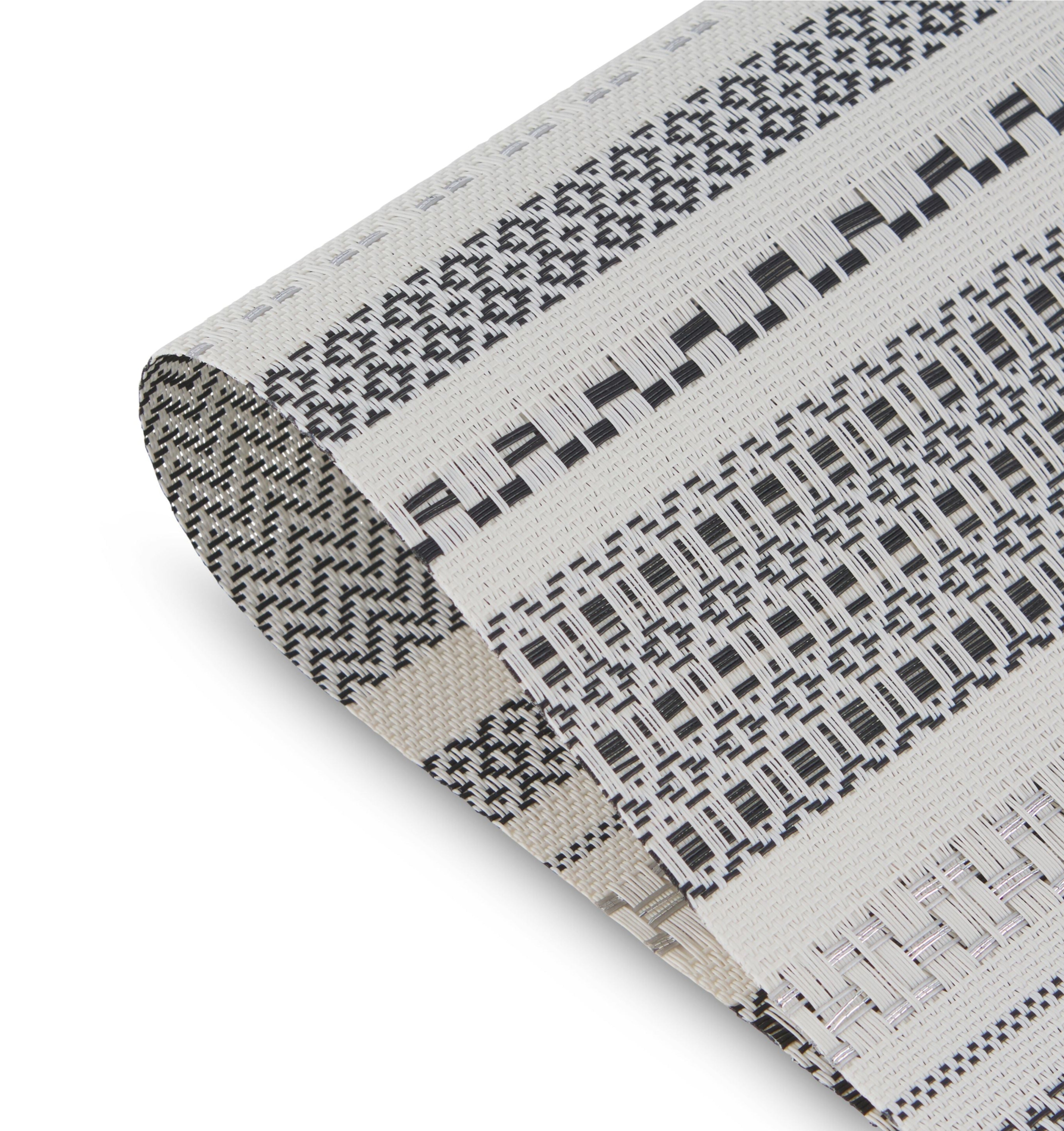 Dainty Home Maya Woven Texteline Textured Design Reversible 12" x 18" Rectangular Placemats Set of 6