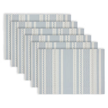 Load image into Gallery viewer, Dainty Home Maya Woven Texteline Textured Design Reversible 12" x 18" Rectangular Placemats Set of 6
