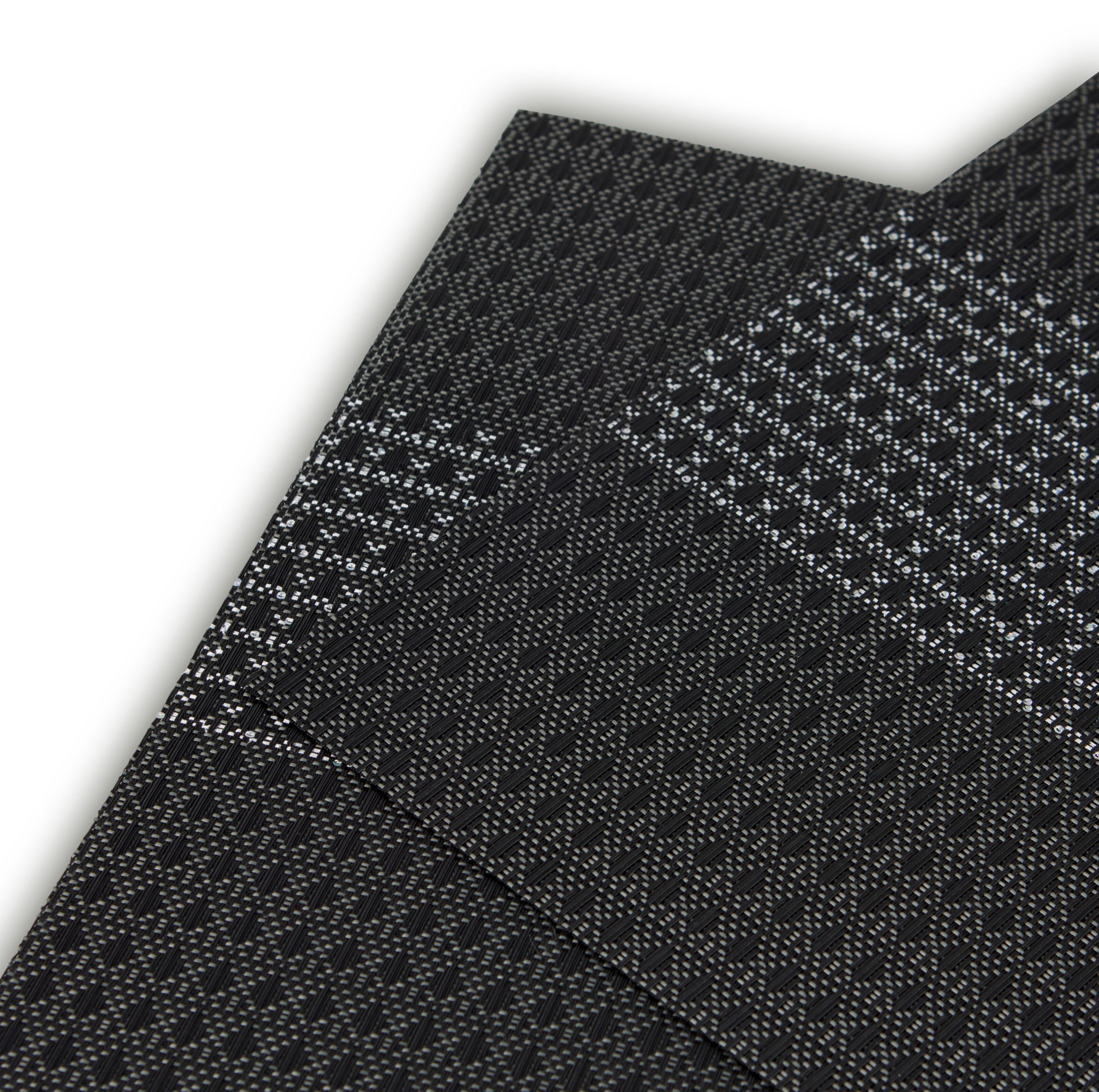 Dainty Home Milan Woven Texteline Textured Design Reversible 12" x 18" Rectangular Placemats Set of 6