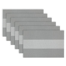 Load image into Gallery viewer, Dainty Home Milan Woven Texteline Textured Design Reversible 12" x 18" Rectangular Placemats Set of 6
