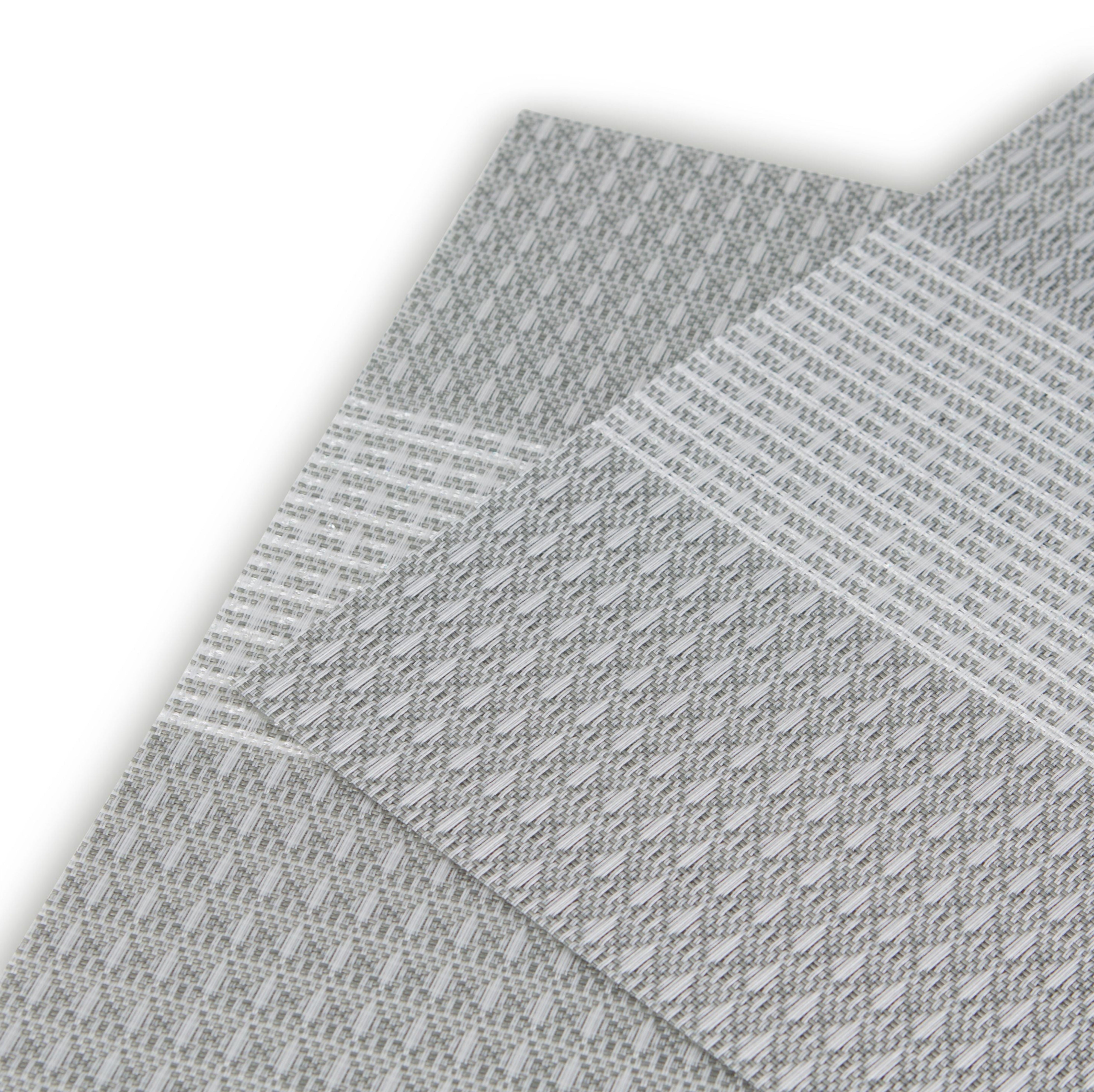 Dainty Home Milan Woven Texteline Textured Design Reversible 12" x 18" Rectangular Placemats Set of 6