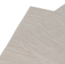 Load image into Gallery viewer, Dainty Home Natural Shimmer Woven Lurex Textilene Crossweave With Embedded Lurex Reversible 13" x 19" Rectangular Placemats
