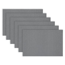 Load image into Gallery viewer, Dainty Home Natural Shimmer Woven Lurex Textilene Crossweave With Embedded Lurex Reversible 13" x 19" Rectangular Placemats
