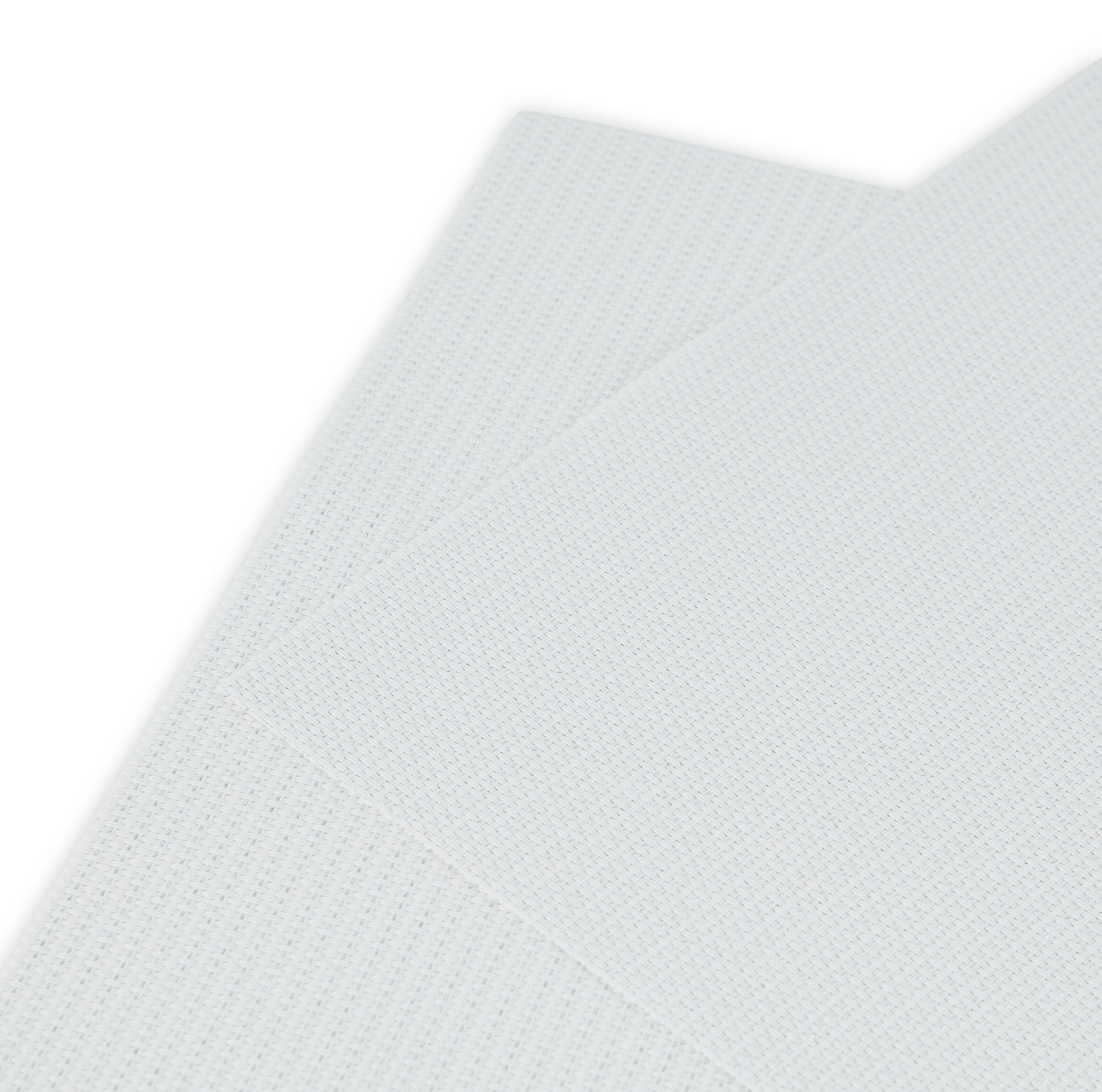 Dainty Home Natural Shimmer Woven Lurex Textilene Crossweave With Embedded Lurex Reversible 13" x 19" Rectangular Placemats