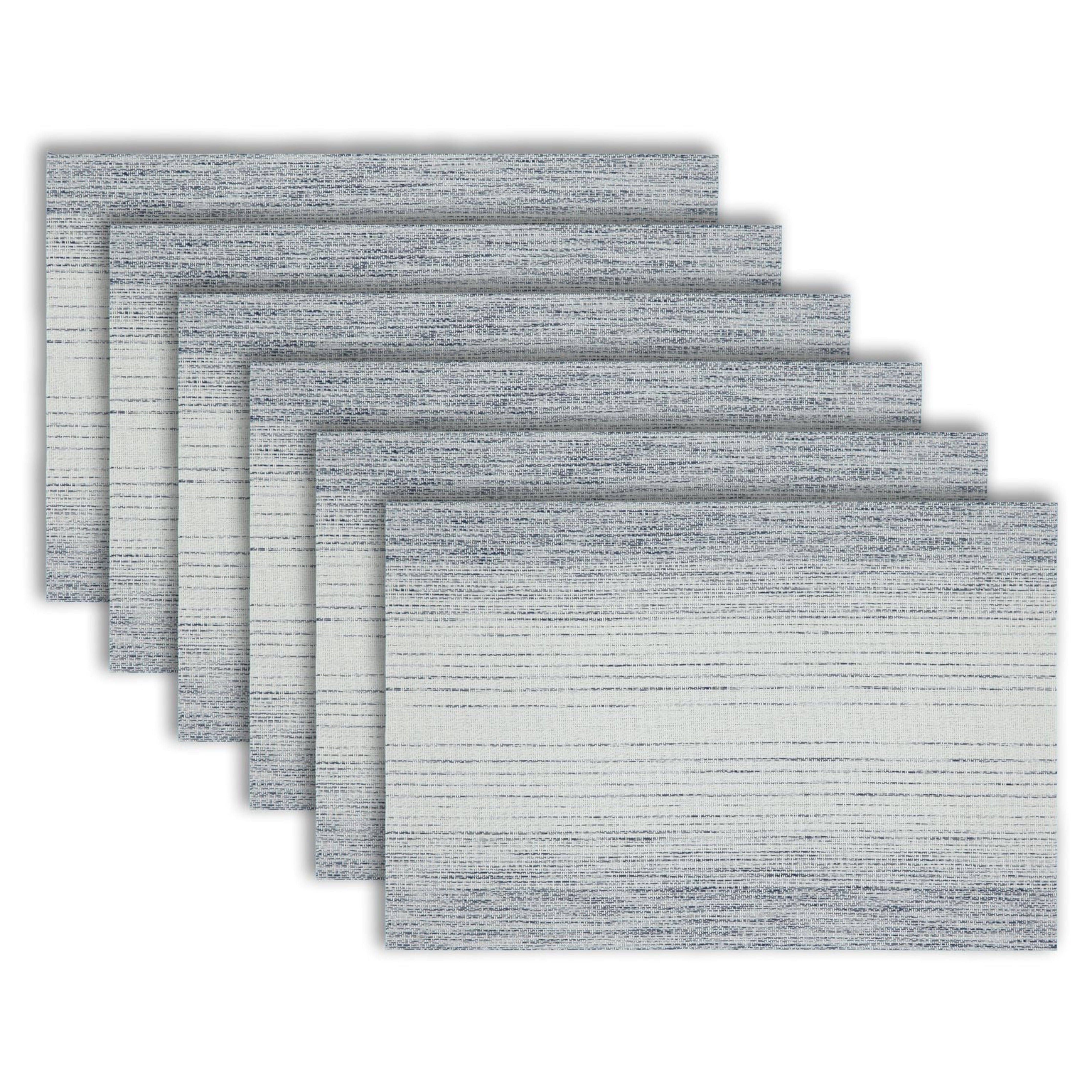 Dainty Home Ombre Woven Textilene Crossweave With Ombre Woven Design Reversible 13" x 19" Rectangular Placemats