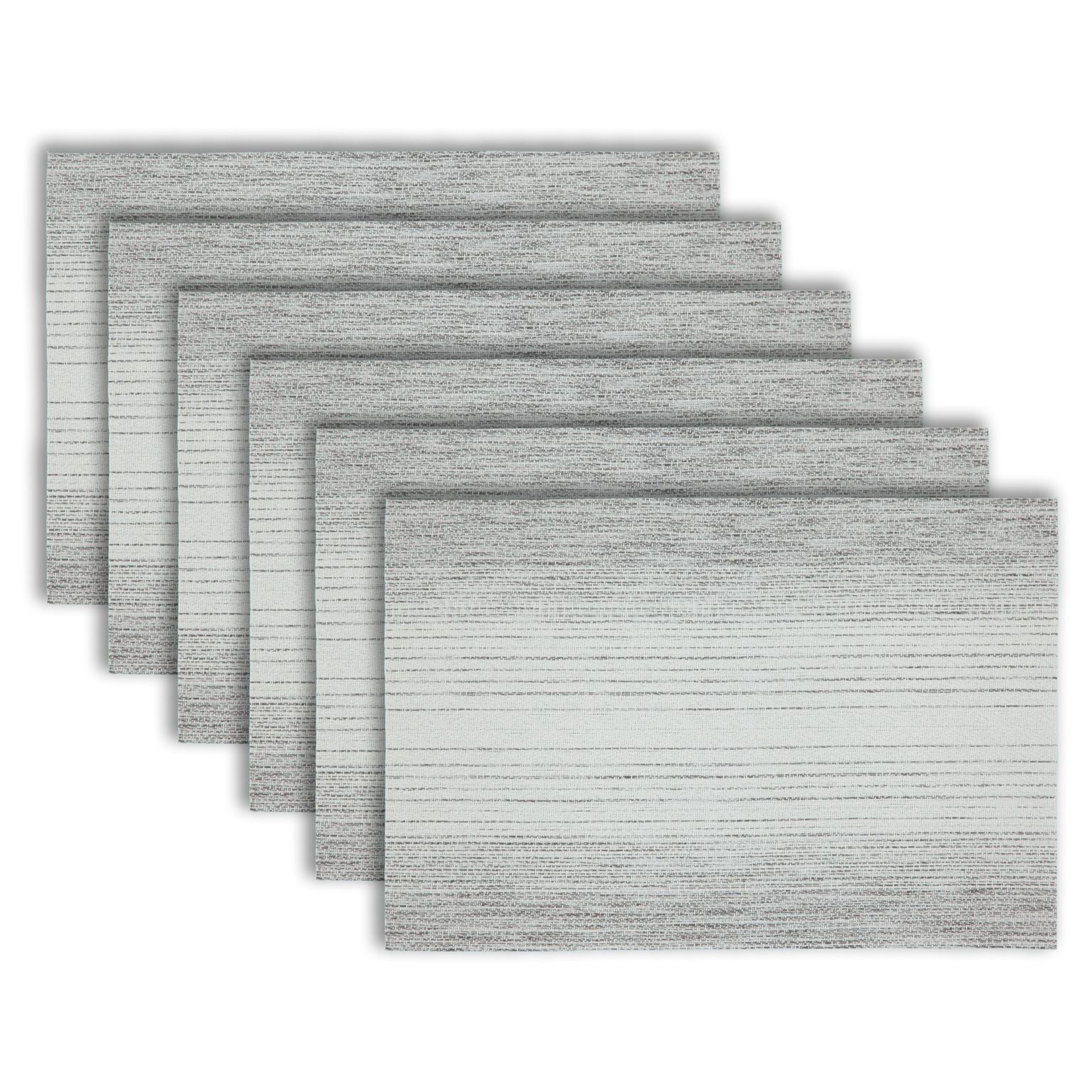 Dainty Home Ombre Woven Textilene Crossweave With Ombre Woven Design Reversible 13" x 19" Rectangular Placemats