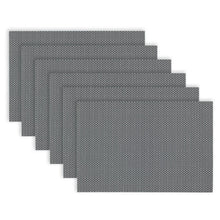 Load image into Gallery viewer, Dainty Home Sparkles Woven Texteline Textured Design Reversible 12" x 18" Rectangular Placemats Set of 6
