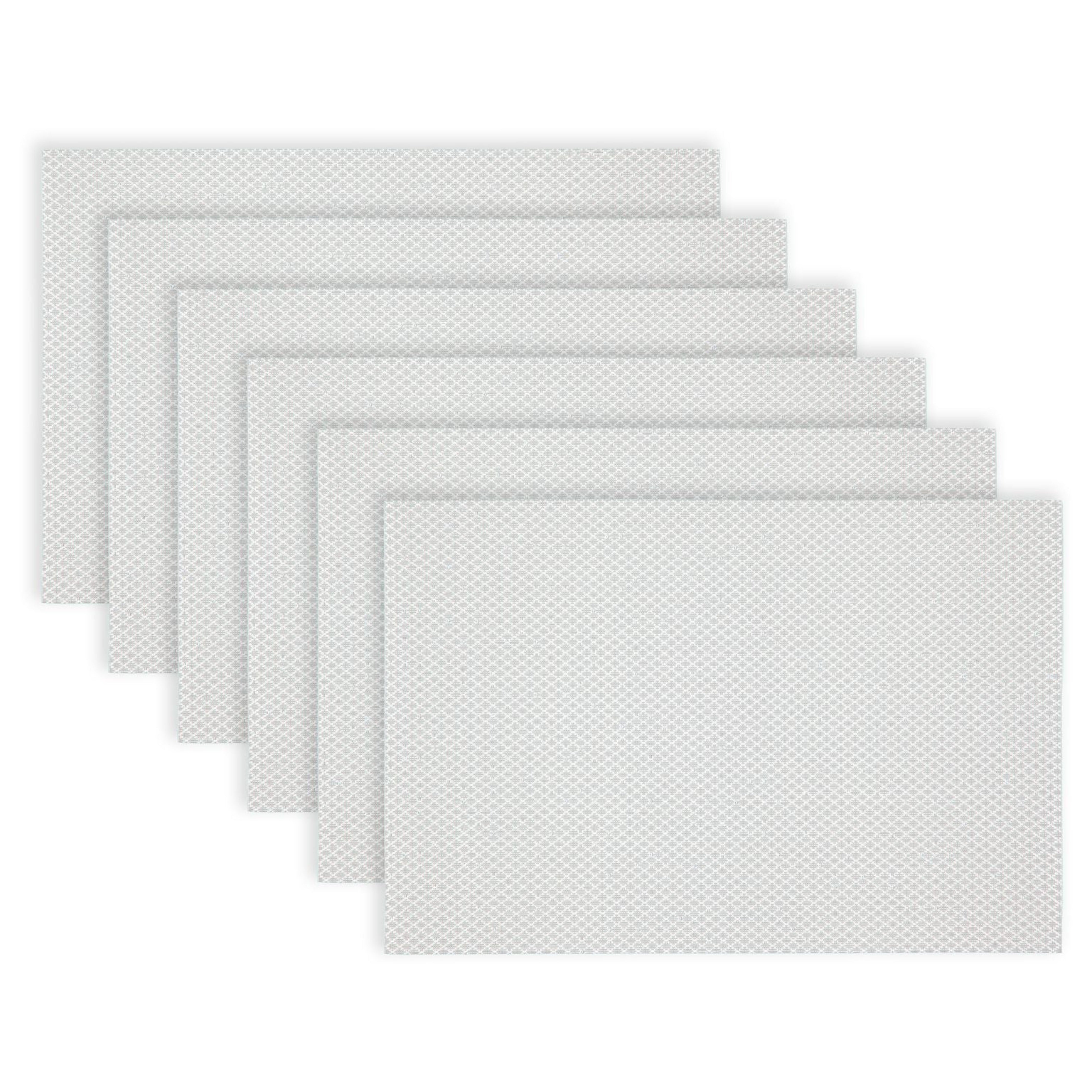 Dainty Home Sparkles Woven Texteline Textured Design Reversible 12" x 18" Rectangular Placemats Set of 6