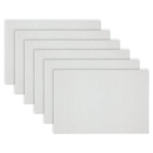 Load image into Gallery viewer, Dainty Home Sparkles Woven Texteline Textured Design Reversible 12" x 18" Rectangular Placemats Set of 6
