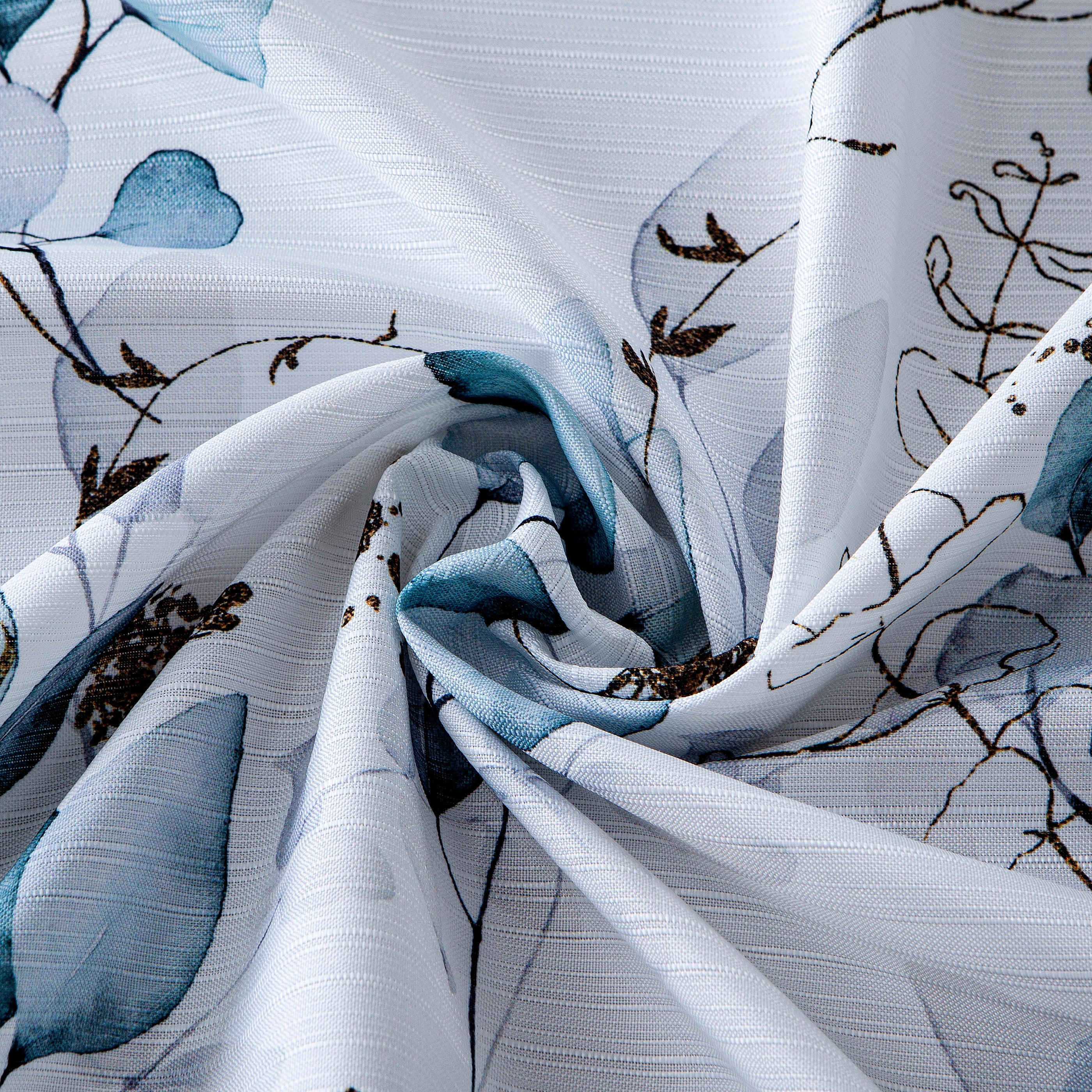Dainty Home Sweet Garden Printed Fabric 3D Designed Textured Fabric Shower Curtain 70" x 72"