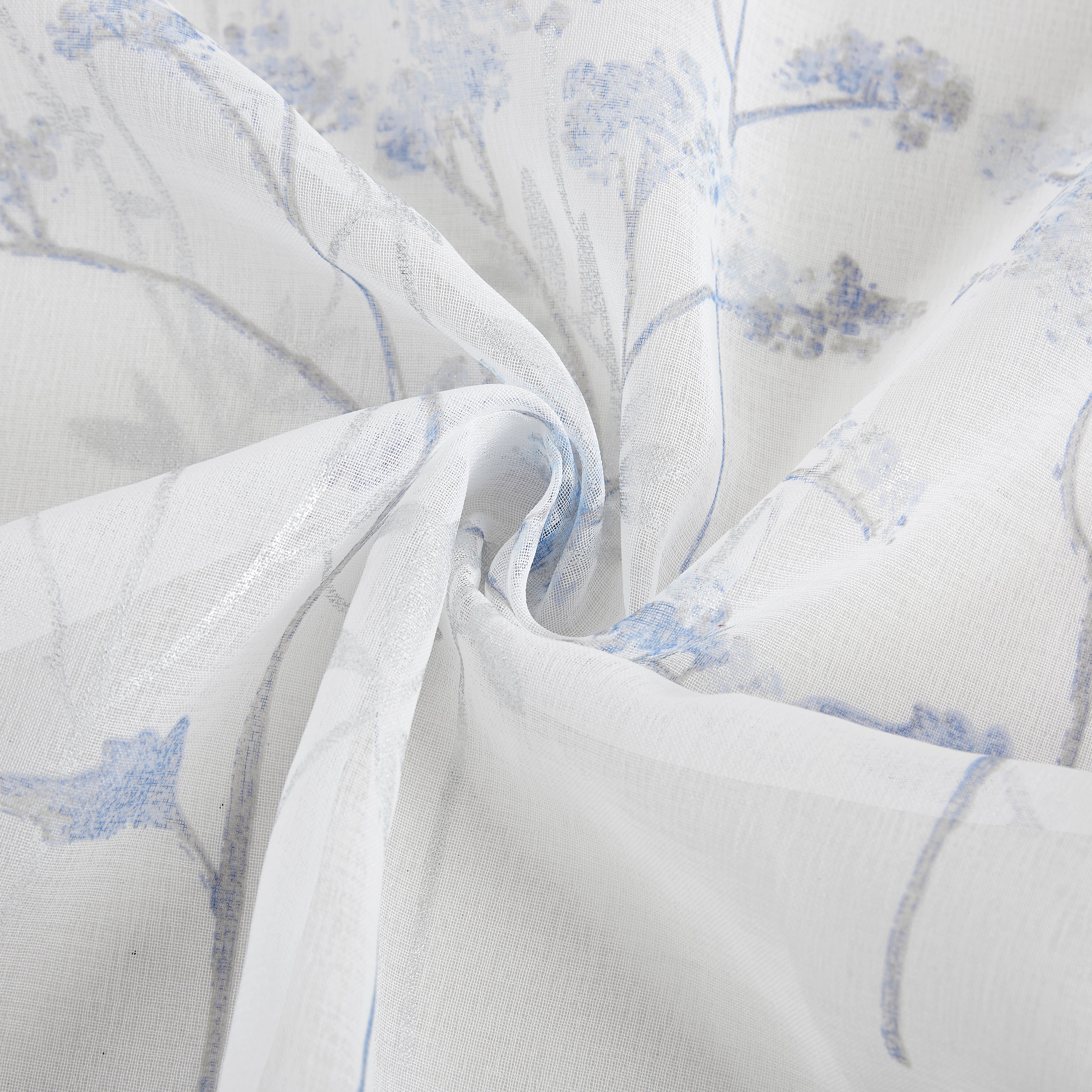 Dainty Home Jessica 2-Pack Linen Textured Metallic Light Filtering Grommet Curtain Panel Pair