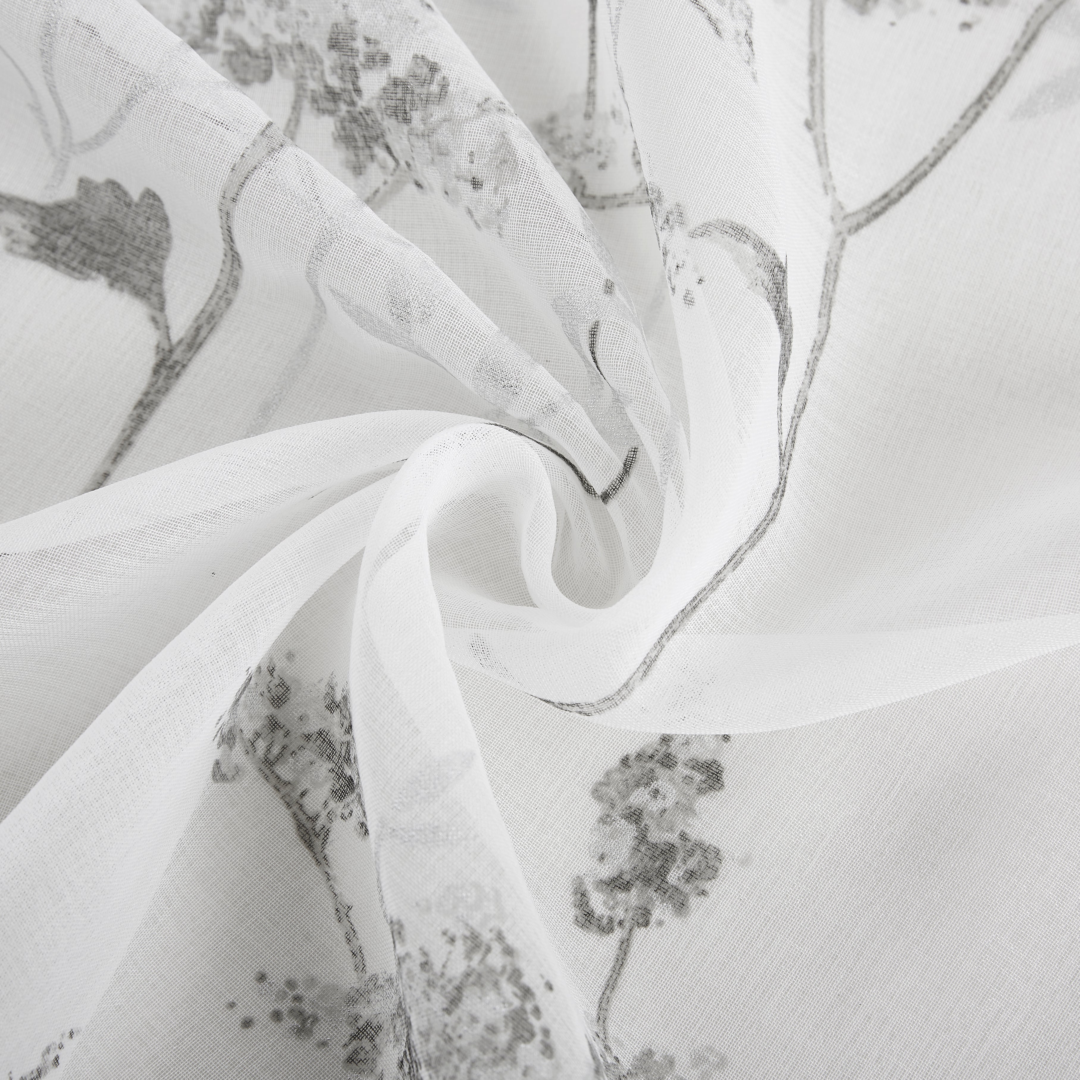 Dainty Home Jessica Linen Textured Metallic Fabric Shower Curtain with 12 Matching Hooks 70" x 72"