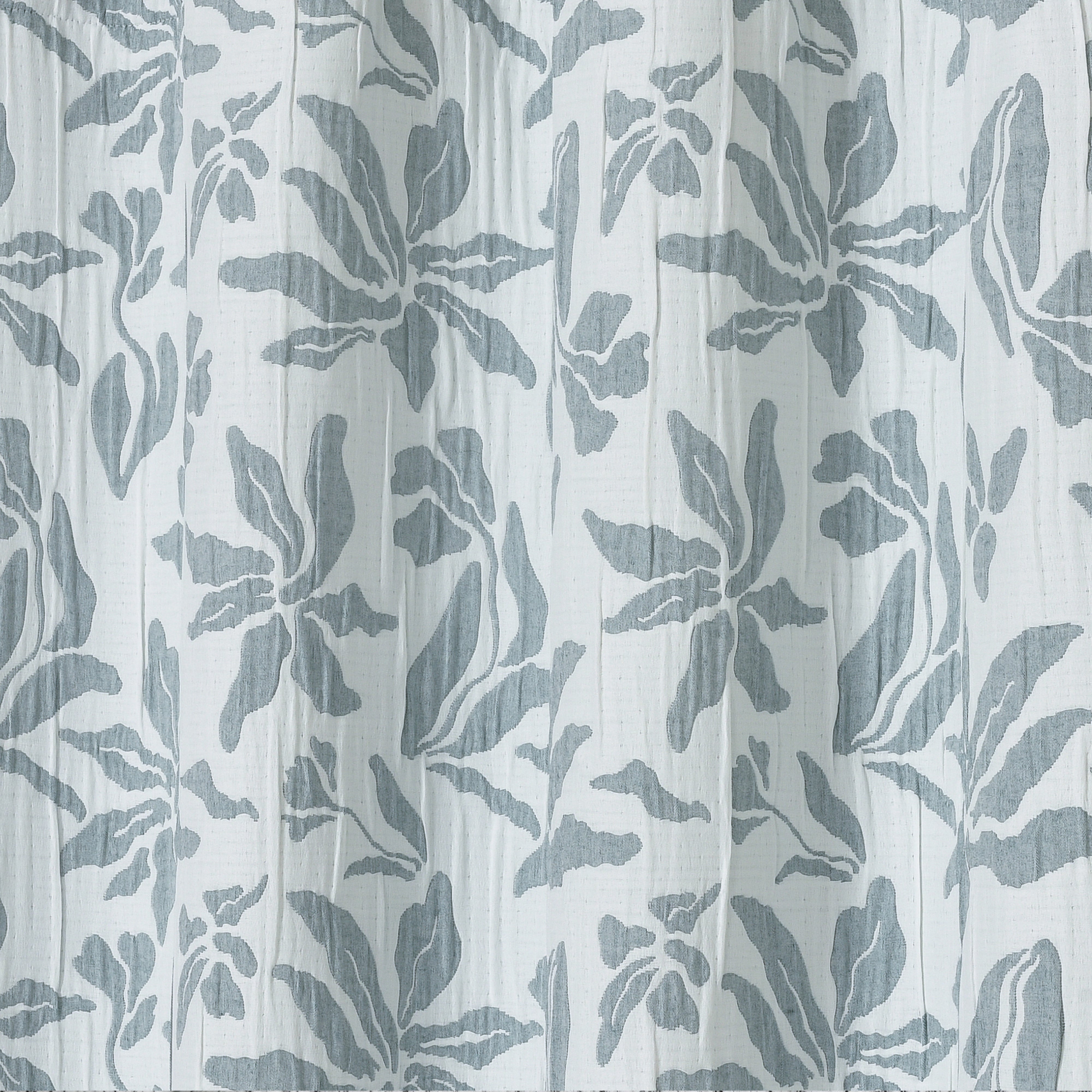 Dainty Home Julianna Floral Jacquard Textured Soft Polyester Fabric Shower Curtain, 72" x 72"