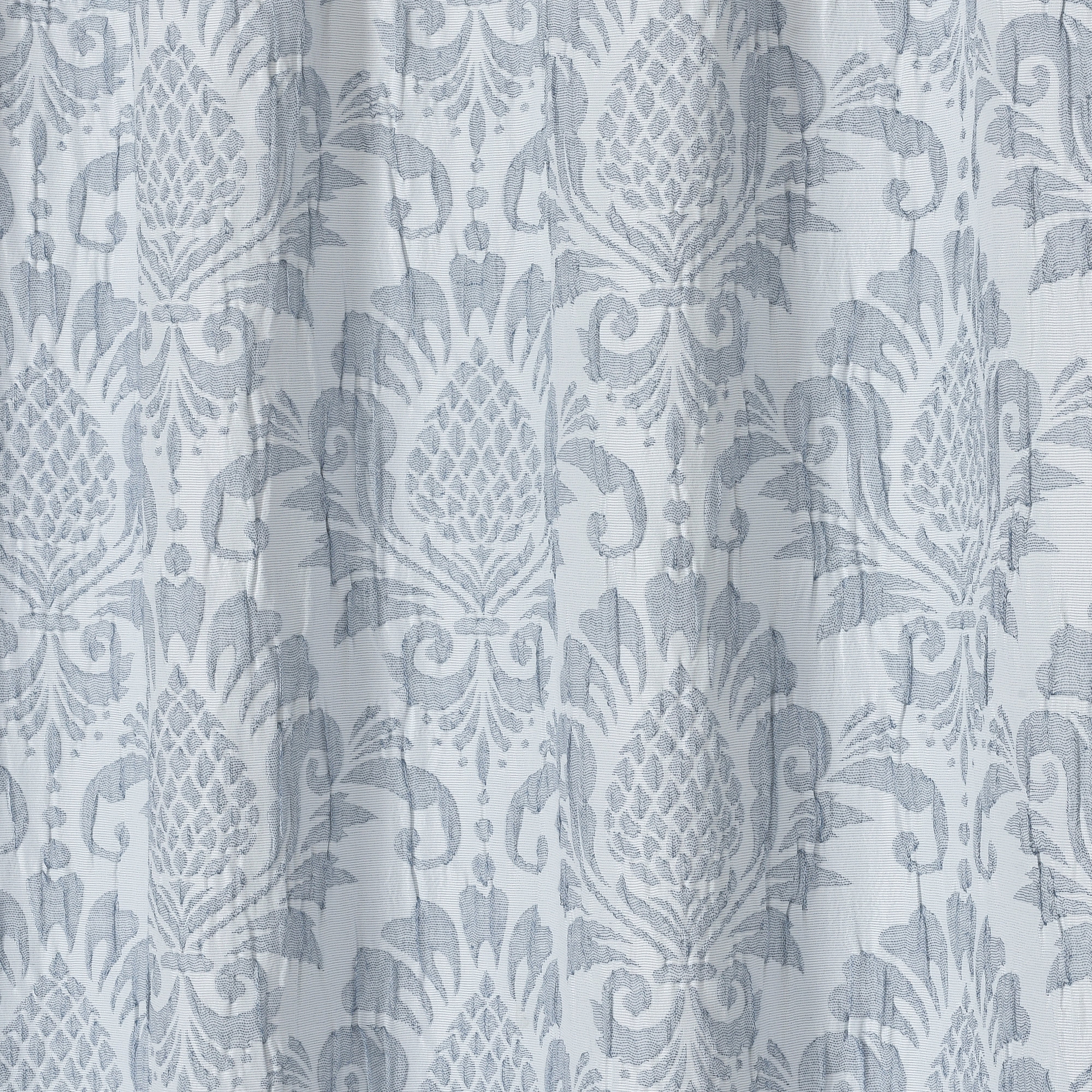 Dainty Home Vanessa Medallion Jacquard Textured Soft Polyester Fabric Shower Curtain, 72" x 72"