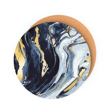 Load image into Gallery viewer, Dainty Home Marble Cork Foil Printed Marble Granite Designed Thick Cork Textured 15" x 15" Round Placemats
