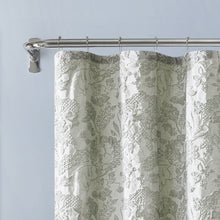 Load image into Gallery viewer, Dainty Home Anais Heavy Sculpted Jacquard Floral Textured Polyester Fabric Shower Curtain, 72" x 72"
