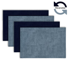 Load image into Gallery viewer, Dainty Home Amalfi Faux Leather Reversible 2 Pattern 12" x 18" Rectangular Placemat Set
