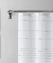 Load image into Gallery viewer, Dainty Home Lisa 3D Linen Textured Weaved Linen Look Striped Designed Fabric Shower Curtain
