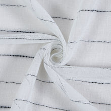 Load image into Gallery viewer, Dainty Home Lisa 3D Linen Textured Weaved Linen Look Striped Designed Fabric Shower Curtain
