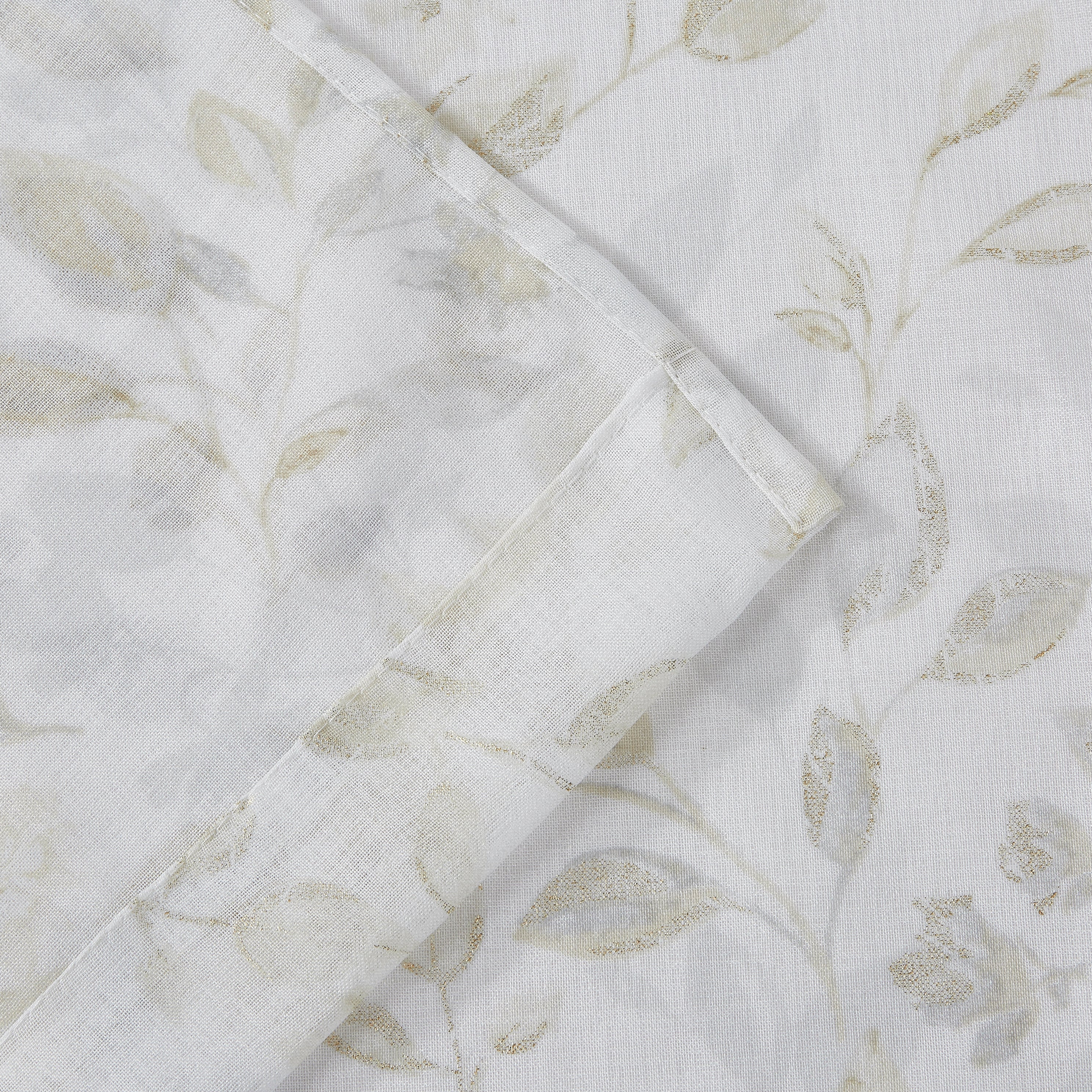 Dainty Home Cecily Linen Textured Metallic Light Filtering Grommet Curtain Panel Pair