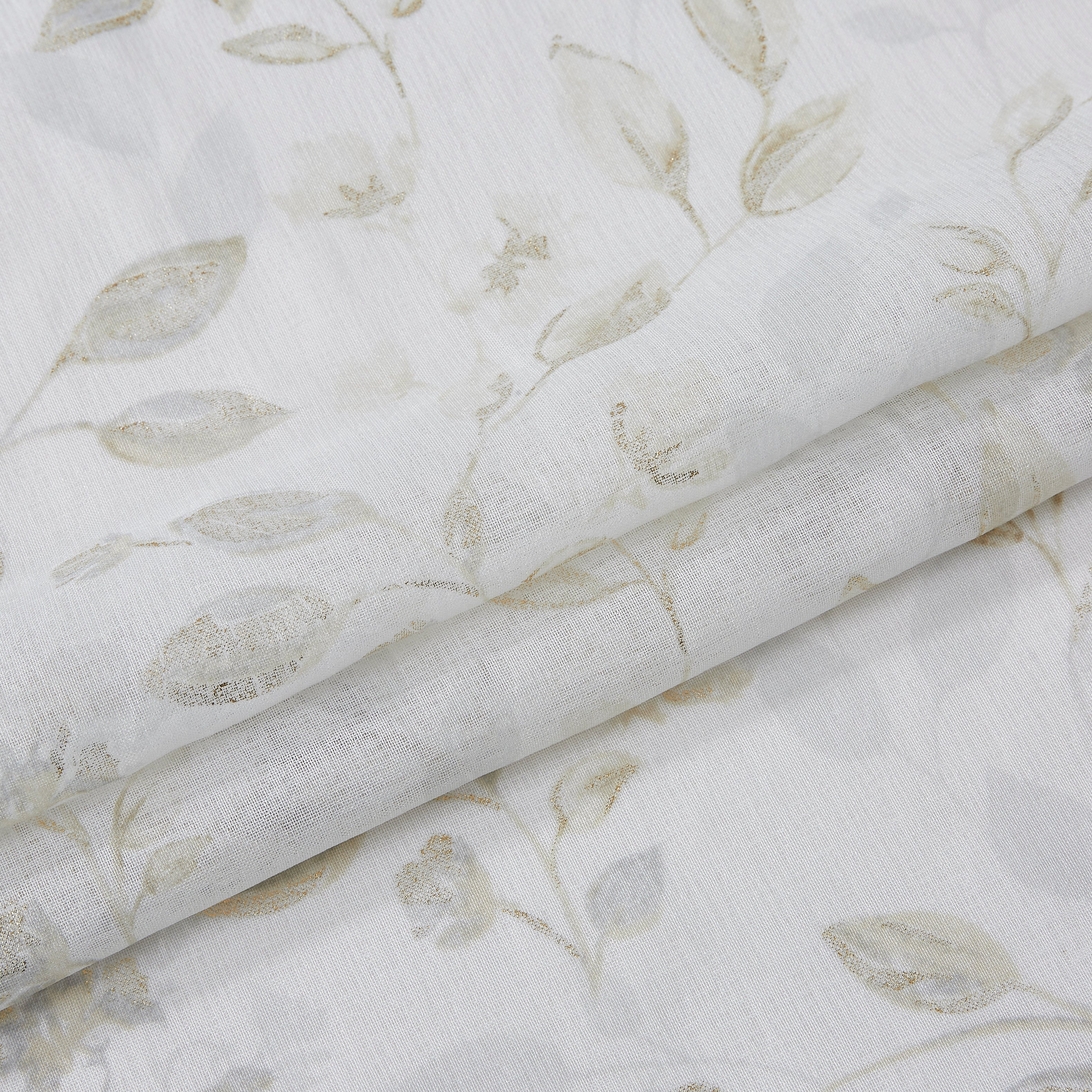 Dainty Home Cecily Linen Textured Metallic Light Filtering Grommet Curtain Panel Pair