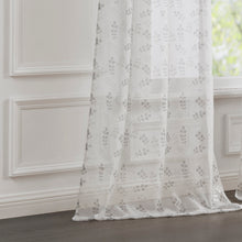 Load image into Gallery viewer, Dainty Home Clarissa Linen Textured Metallic Light Filtering Grommet Curtain Panel Pair
