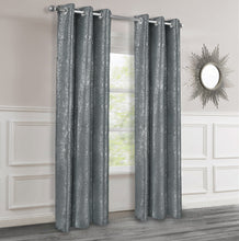 Load image into Gallery viewer, Dainty Home Artistic 3D Lurex Textured Thermal Insulated Blackout Grommet Panel Pair
