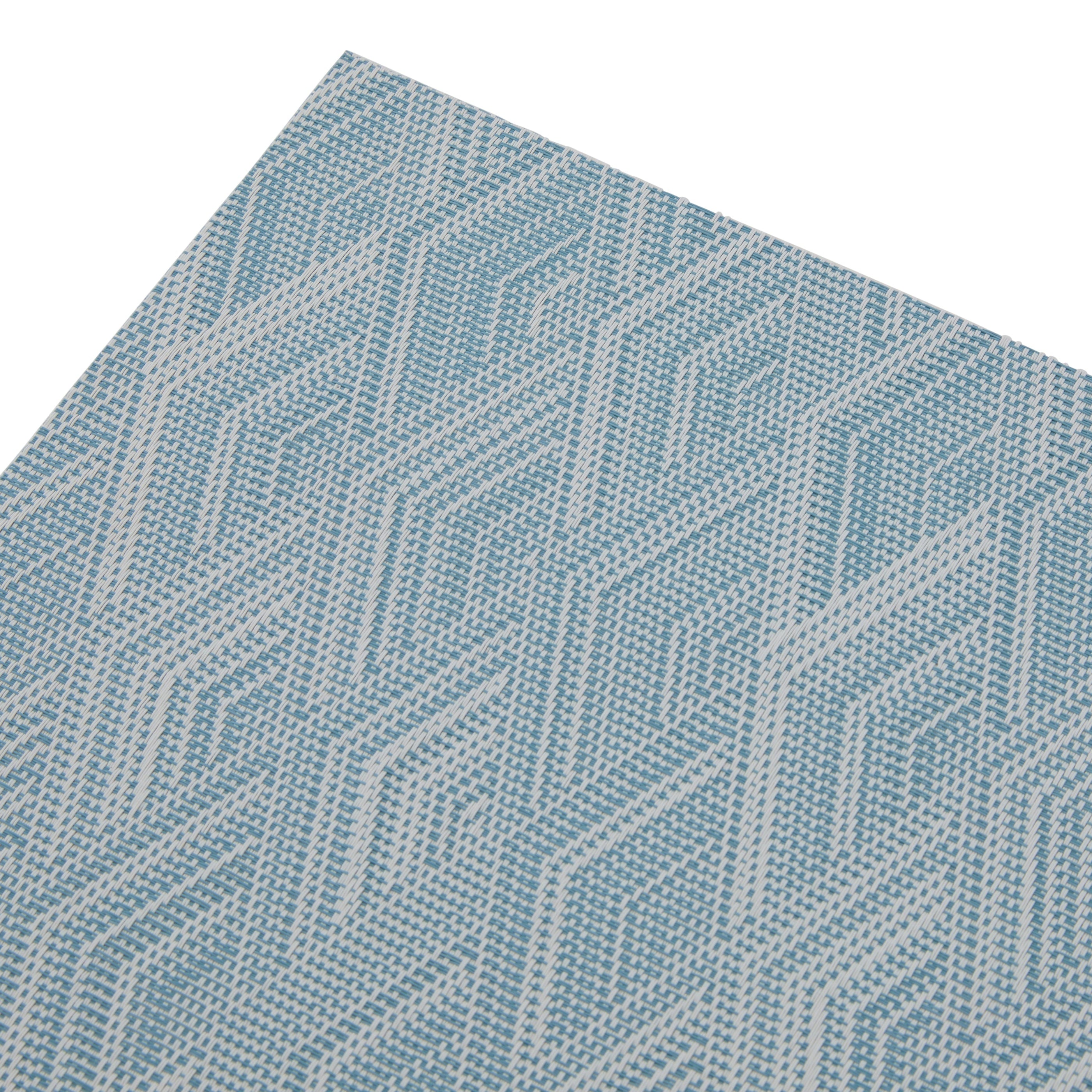 Dainty Home Diamond Woven Textilene Crossweave With Diamond Woven Design Reversible 12" x 18" Rectangular Placemats