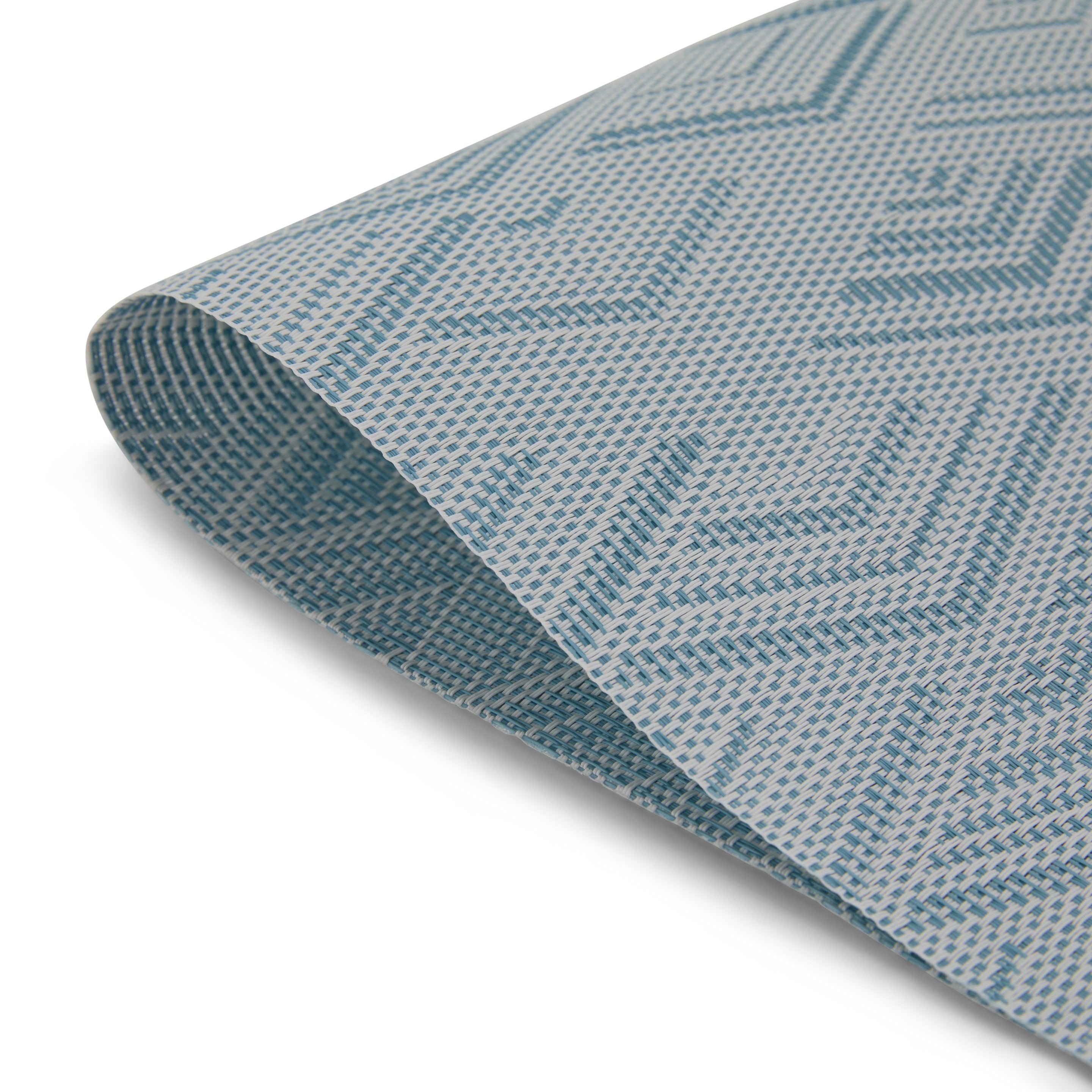 Dainty Home Diamond Woven Textilene Crossweave With Diamond Woven Design Reversible 12" x 18" Rectangular Placemats