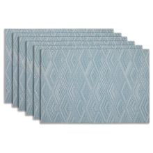 Load image into Gallery viewer, Dainty Home Diamond Woven Textilene Crossweave With Diamond Woven Design Reversible 12" x 18" Rectangular Placemats
