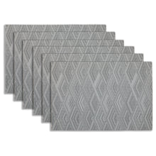 Load image into Gallery viewer, Dainty Home Diamond Woven Textilene Crossweave With Diamond Woven Design Reversible 12" x 18" Rectangular Placemats
