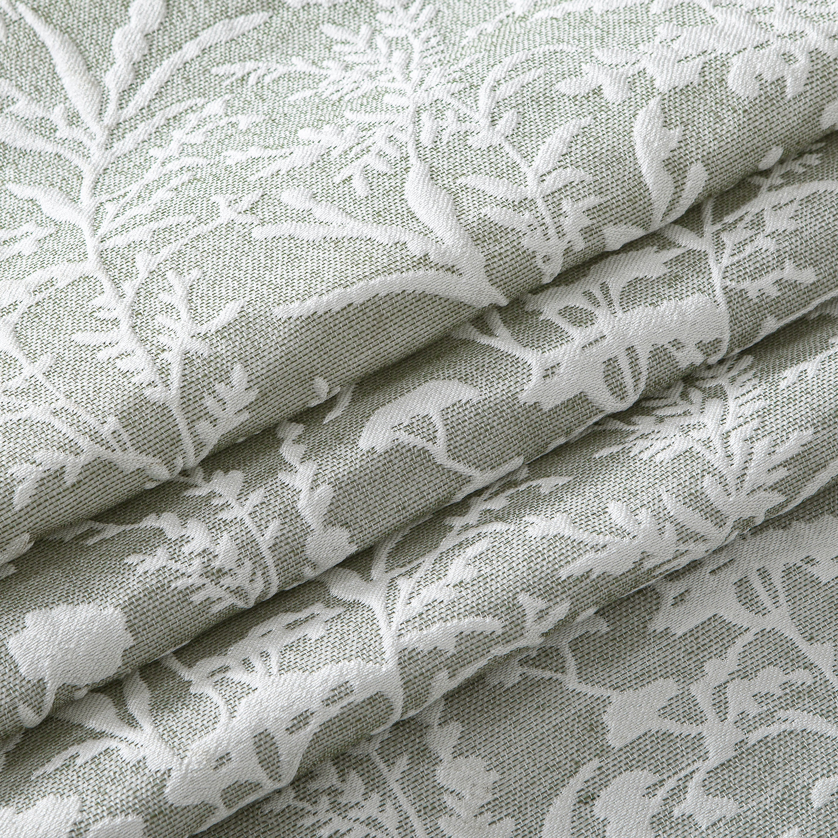 Dainty Home Elise Botanical Textured Soft Polyester Fabric Shower Curtain, 72" x 72"