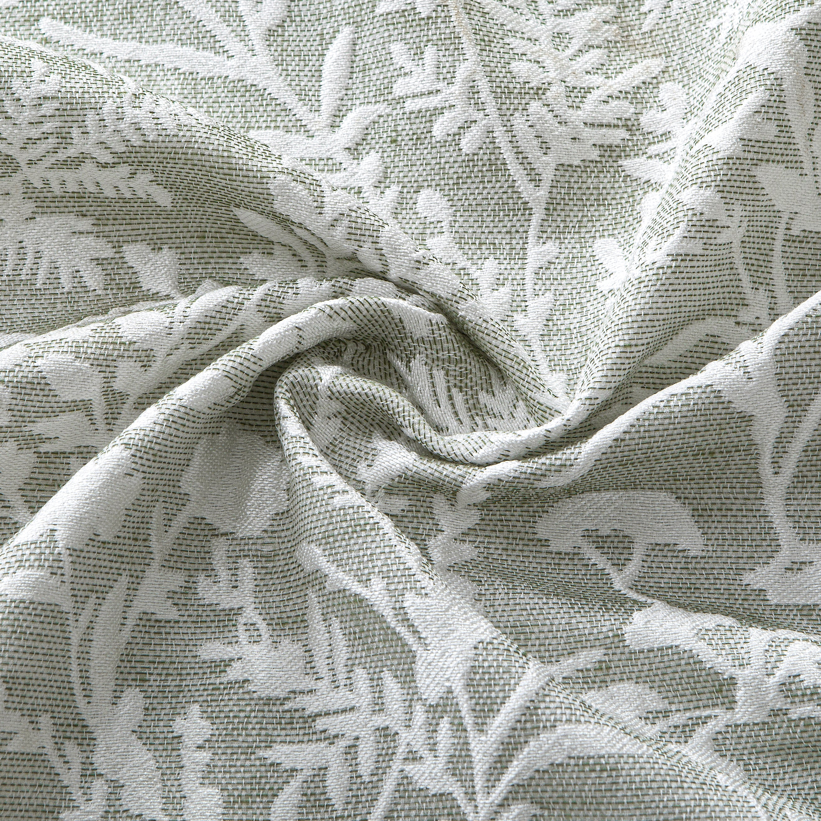 Dainty Home Elise Botanical Textured Soft Polyester Fabric Shower Curtain, 72" x 72"