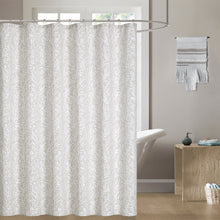 Load image into Gallery viewer, Dainty Home Elise Botanical Textured Soft Polyester Fabric Shower Curtain, 72" x 72"
