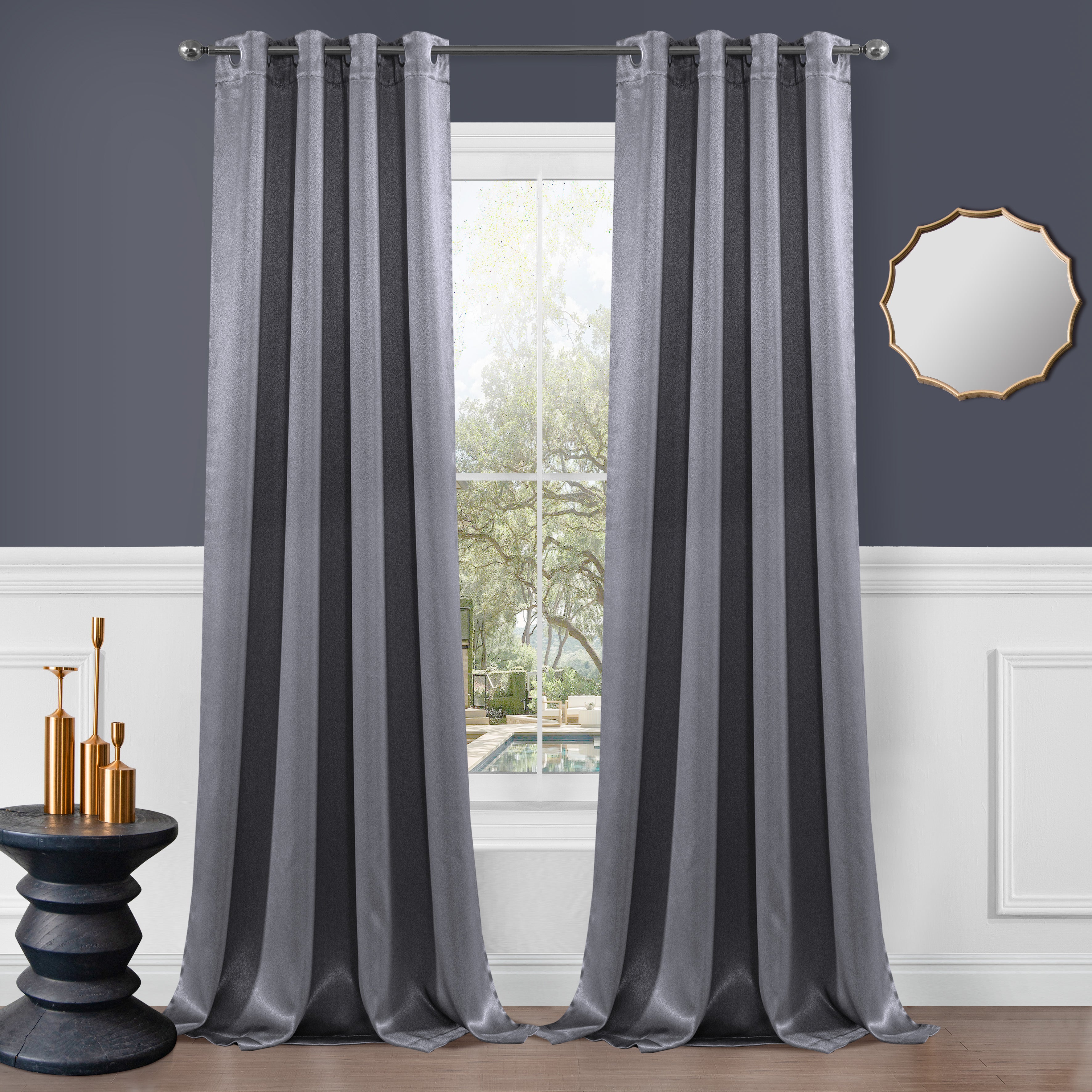 Dainty Home Brookville Textured 100% Blackout Luxurious Metallic Sheen Thermal Insulated Grommet Single Panel