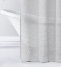 Load image into Gallery viewer, Dainty Home Daniella 3D Solid Linen Look Textured Striped 3D Chenille Designed Fabric Shower Curtain
