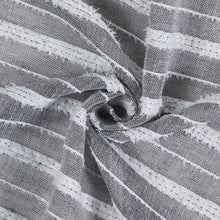 Load image into Gallery viewer, Dainty Home Daniella 3D Solid Linen Look Textured Striped 3D Chenille Designed Fabric Shower Curtain
