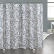 Load image into Gallery viewer, Dainty Home Heather Woven Leaf Jacquard Soft Polyester Textured Fabric Shower Curtain, 72" x 72"
