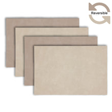 Load image into Gallery viewer, Dainty Home Florence Faux Leather Reversible 2 Color 12" x 18" Rectangular Placemat Set
