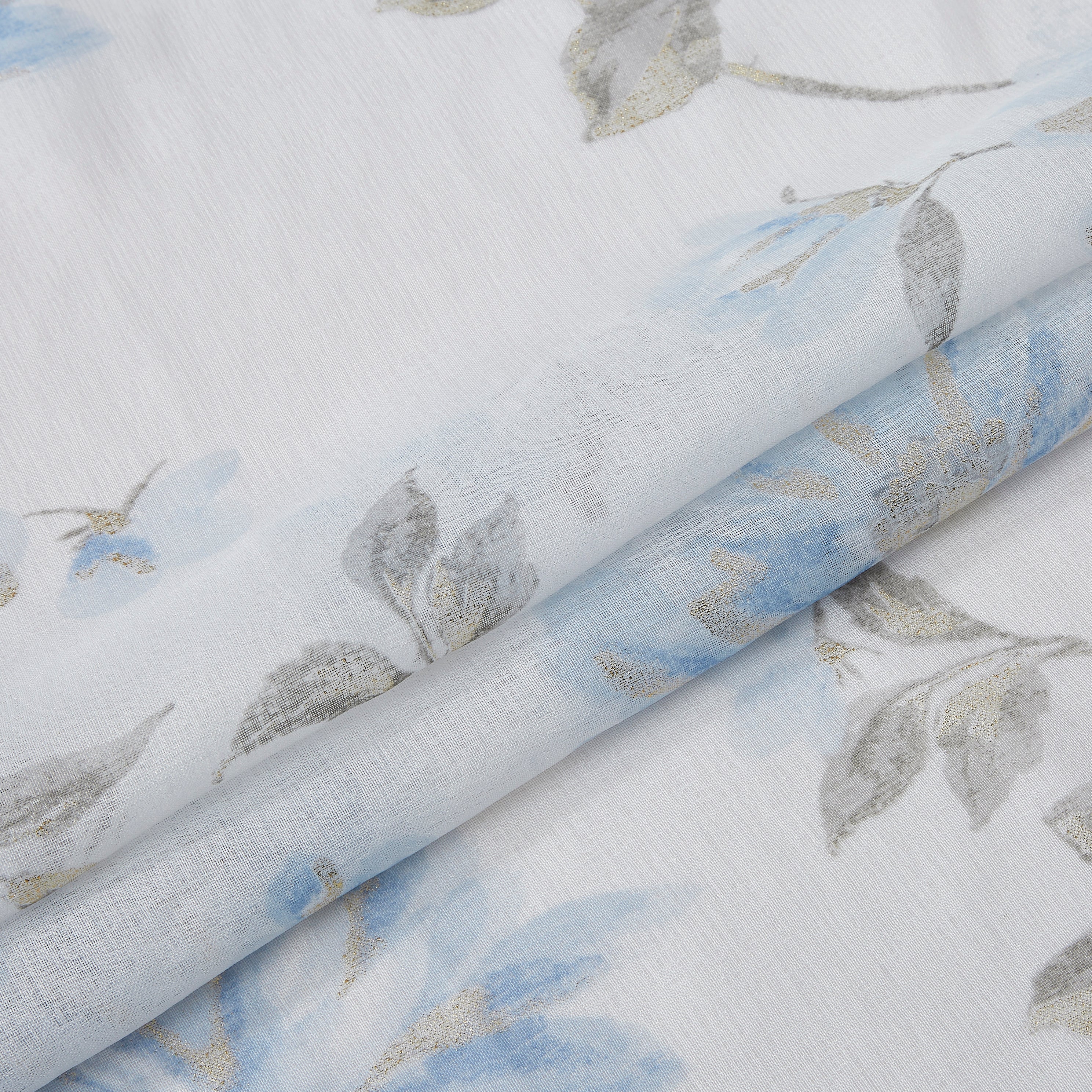 Dainty Home Jacqueline Linen Textured Metallic Light Filtering Grommet Curtain Panel Pair
